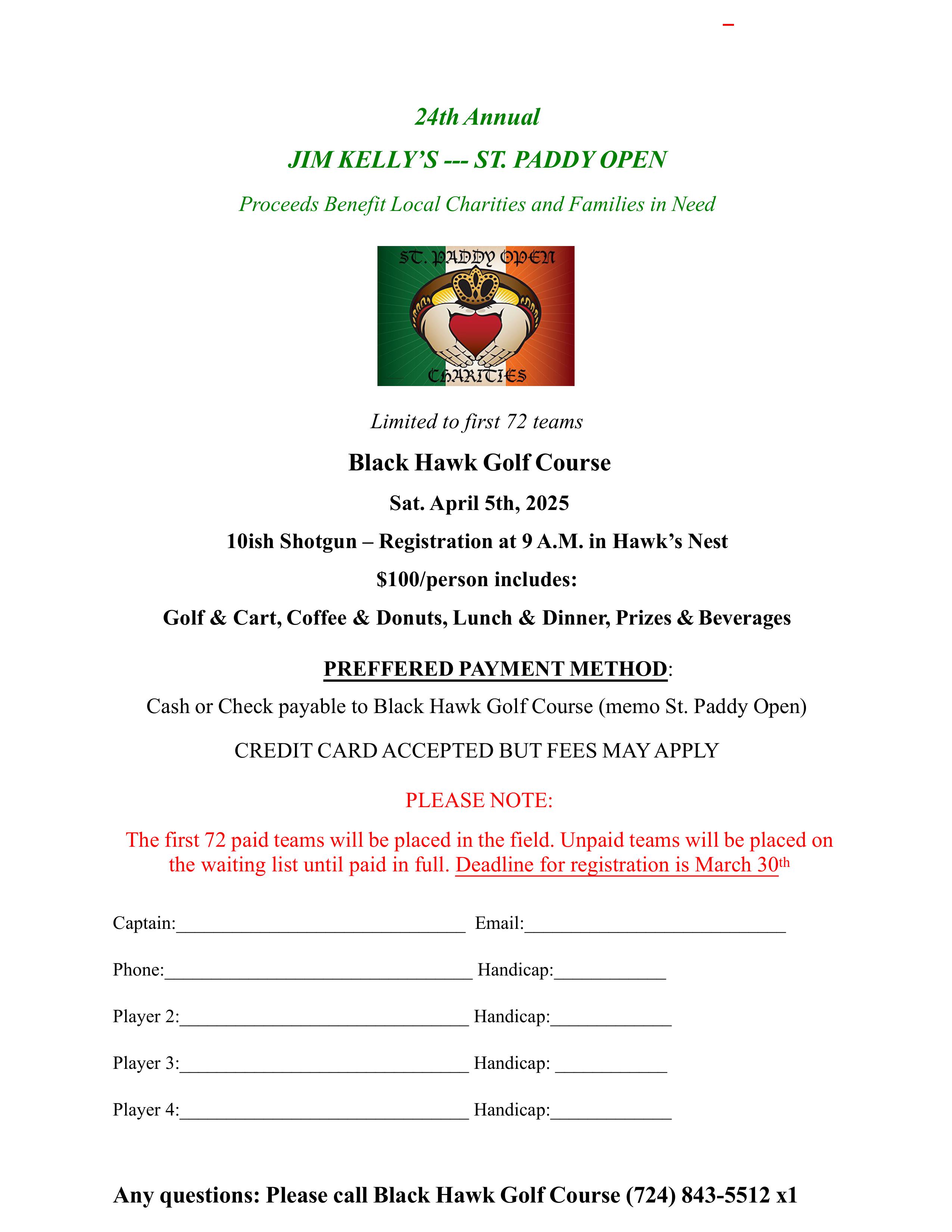 2025 ST. PADDY OPEN FLIER
