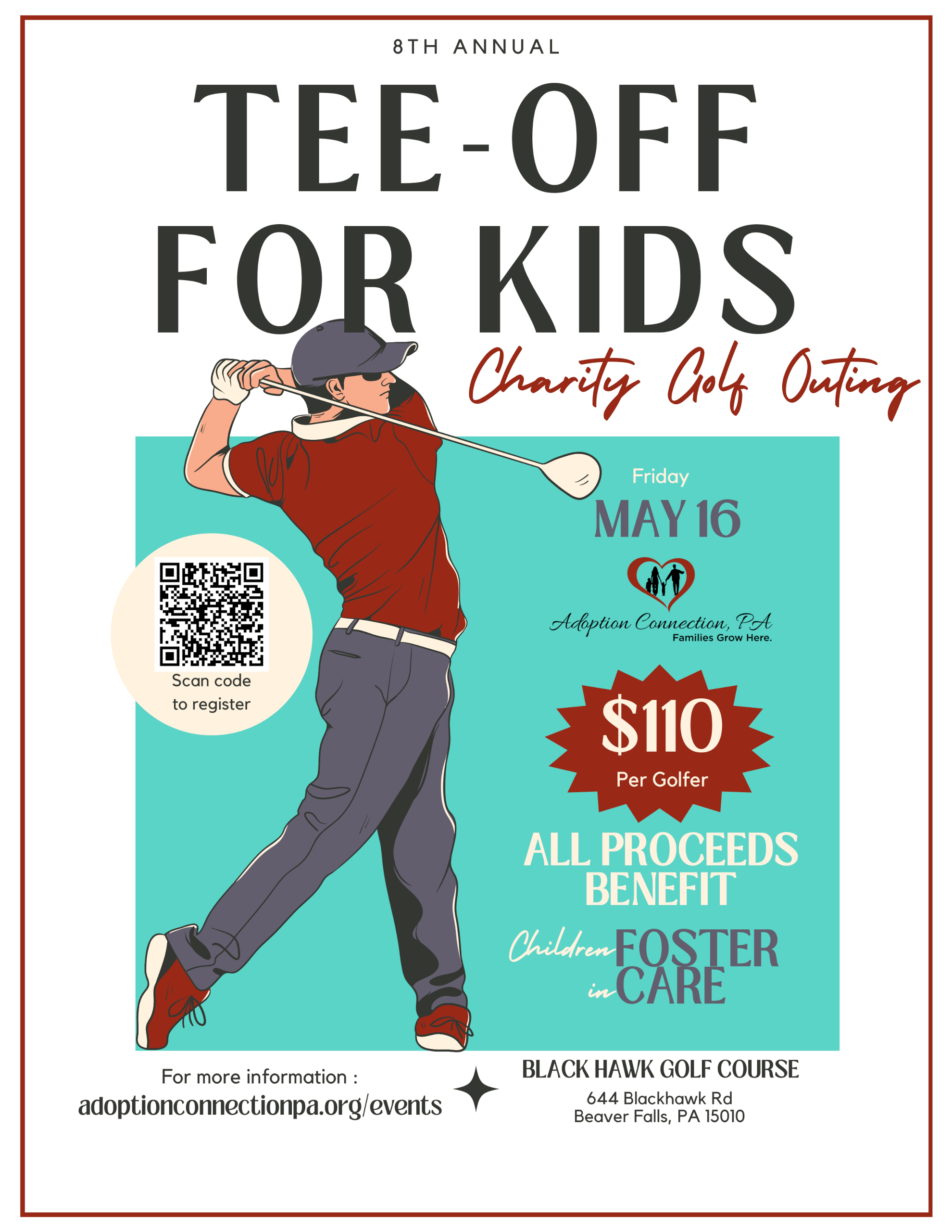 Black Hawk Golf Course | (February 2025) Tee Off For Kids (Event / Flyer)